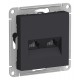 AtlasDesign Карбон Розетка 2-ая компьютерная RJ45+RJ45, кат.5E, механизм  ATN001085  SE
