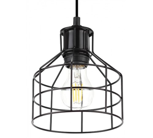 Светильник подвесной PL9 BK металл, E27, max 60W, d160 мм, черный  Б0037456  ЭРА