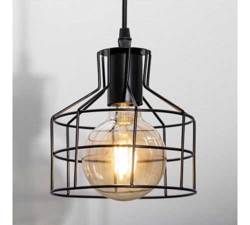 Светильник подвесной PL9 BK металл, E27, max 60W, d160 мм, черный  Б0037456  ЭРА