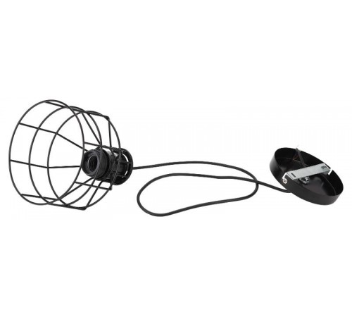 Светильник подвесной PL9 BK металл, E27, max 60W, d160 мм, черный  Б0037456  ЭРА