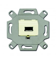 Механизм USB-розетки/разъёма, USB-type A, USB2.0, 5 полюсов, цвет слоновая кость  0230-0-0418   2CKA000230A0418  ABB