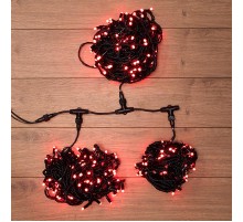 Гирлянда "LED ClipLight" 24V, 3 нити по 20 м, свечение с динамикой, цвет диодов Красный  323-302  NEON-NIGHT