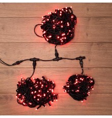 Гирлянда "LED ClipLight" 24V, 3 нити по 20 м, свечение с динамикой, цвет диодов Красный  323-302  NEON-NIGHT