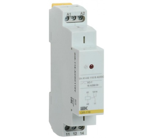 Промежут. реле.OIR 1 конт (16А). 110 В AC/DC  OIR-116-ACDC110V  IEK