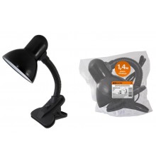 Светильник настольный прищепка 60Вт ЛН/КЛЛ/LED Е27 черный (мягкая упак.)  SQ0337-0118  TDM