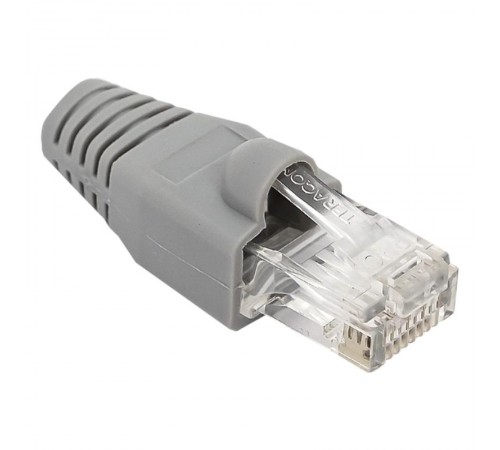 Колпачок изолирующий TERACOM для коннекторов RJ-45 PVC серый (упак.50шт)  TRC-BT-RJ45-PVC-50  EKF