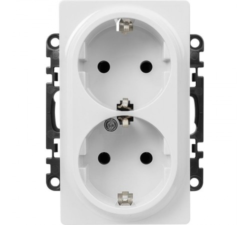 Valena LIFE DIY Белый Розетка 2-ая с/з, безвинт.зажим  753127  Legrand