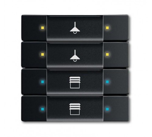 6127/02-885-500 Сенсор 4/8-кл. многофункциональный, черный бархат  6117-0-0243  2CKA006117A0243  ABB