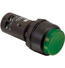 Кнопка с подсветкой CP4-11G-10 зеленая 24В AC/DC с выступающей клавишей с фиксацией 1НО  1SFA619103R1112  ABB