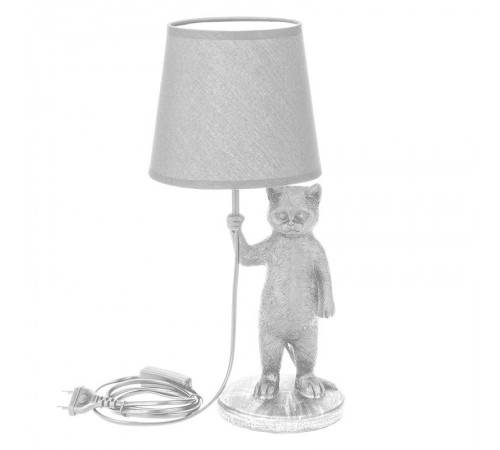Светильник декоративный настольный МОБИ "Кот с зонтом", с цоколем Е14, 40Вт, цвет белый  603-1019  REXANT