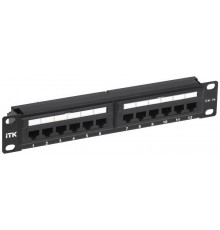 1U патч-панель кат.5E UTP 12 портов 10" Dual IDC  PP12-1UC5EU-D05-10  ITK