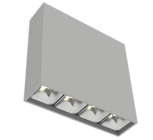 Светодиодный светильник DL-Box Reflect Multi 1x4 накладной 14 Вт 4000 К 150х40х150 мм RAL7045 серый муар  V1-R0-70253-20L17-2001440  VARTON