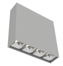 Светодиодный светильник DL-Box Reflect Multi 1x4 накладной 14 Вт 4000 К 150х40х150 мм RAL7045 серый муар  V1-R0-70253-20L17-2001440  VARTON