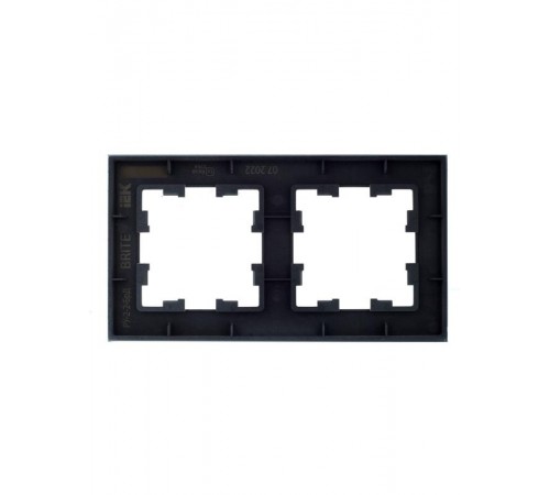 BRITE Рамка 2-ая РУ-2-2-БрД стекло дымчатый  BR-M22-G-K30  IEK