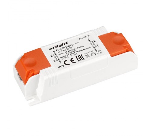 Блок питания ARJ-KE30300 (9W, 300mA)  025713  Arlight