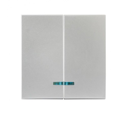 Валенсия лицевая панель выключателя 2-кл. с индикатором 10А сталь EKF PROxima   ESV10-L-123-30   EKF