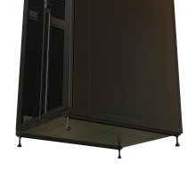 WR-TT-4281-DD-RAL9004 Шкаф напольный 19-дюйм., 42U, 2055x800х1000 мм, передняя и задняя распашные перфор. двери, (RAL 9004)  520219  WRLine