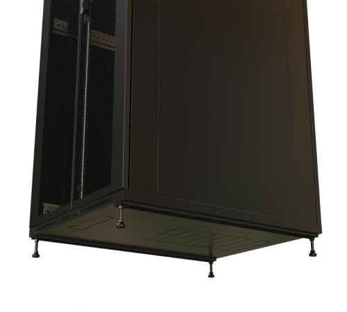 WR-TT-4281-DD-RAL9004 Шкаф напольный 19-дюйм., 42U, 2055x800х1000 мм, передняя и задняя распашные перфор. двери, (RAL 9004)  520219  WRLine