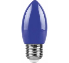 Лампа светодиодная для белт лайта LB-376 (1W) 230V E27 синий свеча  25925  FERON