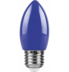 Лампа светодиодная для белт лайта LB-376 (1W) 230V E27 синий свеча  25925  FERON