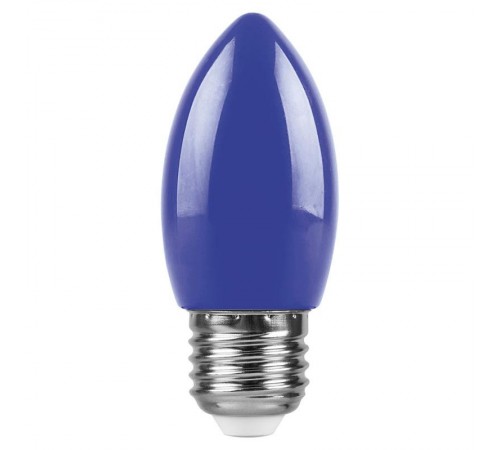 Лампа светодиодная для белт лайта LB-376 (1W) 230V E27 синий свеча  25925  FERON