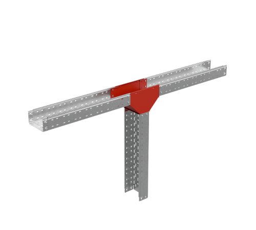Т-отвод вертикальный вниз 80х600 мм "ПЛЮС"  TDVplus80-600  КМ-профиль