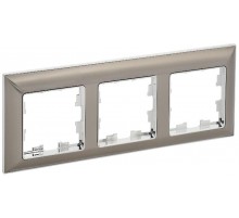 BRITE Рамка 3-ая РУ-3-Бр хром/никель  BR-M32-12-4-K23  IEK