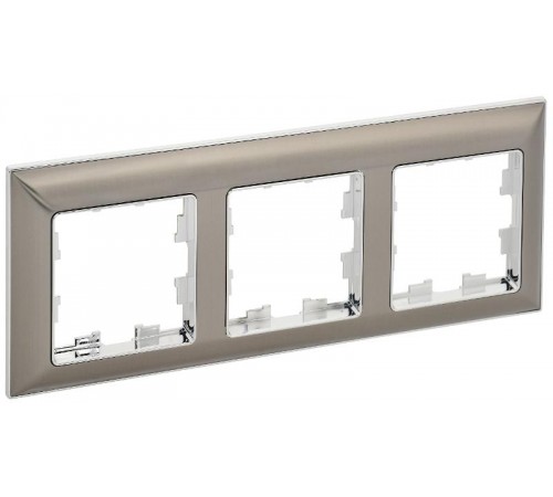 BRITE Рамка 3-ая РУ-3-Бр хром/никель  BR-M32-12-4-K23  IEK