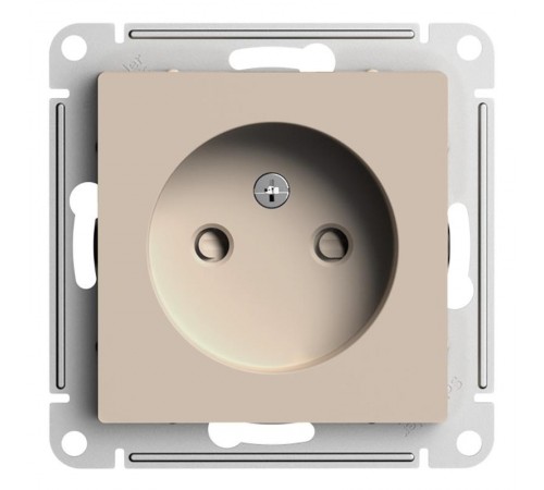 AtlasDesign Песочный Розетка без заземления со шторками, 16А, механизм  ATN001249  SE