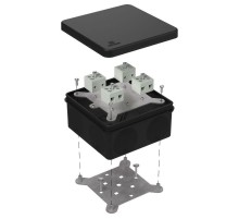 Коробка огнестойкая для о/п двухкомпонентная 60-0300-FR6.0-8 Е15-Е120 RAL9005 100х100х50 (14 шт/кор) черная  60-0300-9005-FR6.0-8  Промрукав