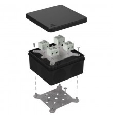 Коробка огнестойкая для о/п двухкомпонентная 60-0300-FR6.0-8 Е15-Е120 RAL9005 100х100х50 (14 шт/кор) черная  60-0300-9005-FR6.0-8  Промрукав