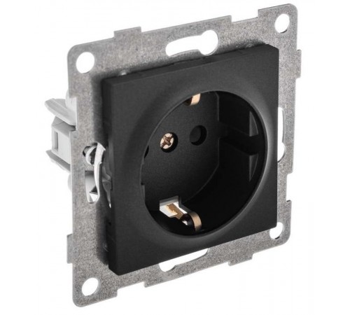 Ugra Розетка 1-ой с/з с з/ш,  скрытая  установка, 16А, 250В, графит  С11Р4-010  GUSI Electric