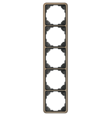 Рамка для вертикальной и горизонтальной установки, 5-кратная; золотая бронза  CD585GB  Jung