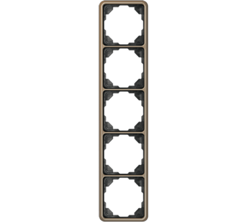 Рамка для вертикальной и горизонтальной установки, 5-кратная; золотая бронза  CD585GB  Jung