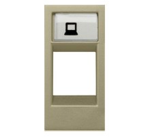 ABB Zenit Шампань Накладка телеф/комп розетки(для суп.2017.2,2017.3,2018,2018.5,2018.6,2018.8)  N2118.1 CV   2CLA211810N1901  ABB