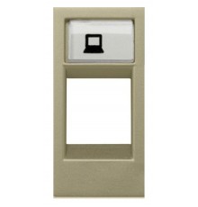 ABB Zenit Шампань Накладка телеф/комп розетки(для суп.2017.2,2017.3,2018,2018.5,2018.6,2018.8)  N2118.1 CV   2CLA211810N1901  ABB