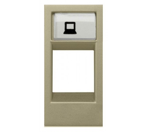 ABB Zenit Шампань Накладка телеф/комп розетки(для суп.2017.2,2017.3,2018,2018.5,2018.6,2018.8)  N2118.1 CV   2CLA211810N1901  ABB