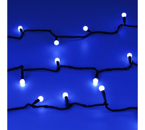 Светодиодная гирлянда ARD-BALL-CLASSIC-D13-10000-BLACK-100LED BLUE (230V, 7W)  025570  Arlight