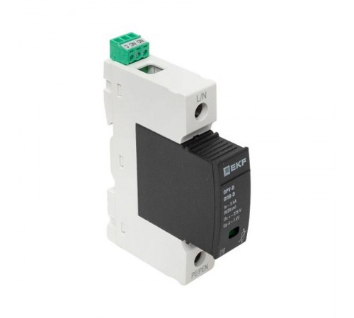 Ограничитель импульсных напряжений серии ОПВ-D/1P In 5кА 230В (с сигнализацией) EKF PROxima  opv-d1  EKF