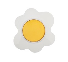 Выключатель одноклавишный HAPPY Яичница скрытой установки, желтый/белый  KR-78-0629  Kranz