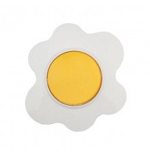 Выключатель одноклавишный HAPPY Яичница скрытой установки, желтый/белый  KR-78-0629  Kranz