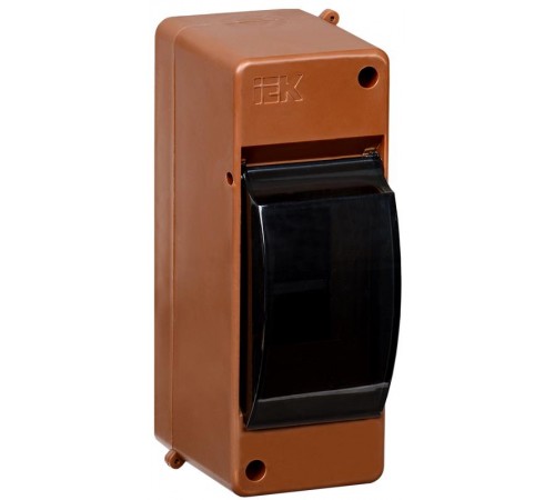 Корпус пластиковый навесной на 2 модуля КМПн 2/2 146х59х83мм IP20 дуб с прозрачной крышкой KREPTA 3  MKP42-N-02-30-20-D  IEK