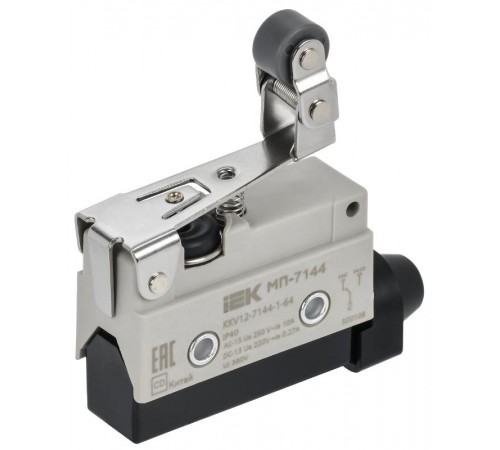 Микровыключатель концевой МП-7144 укор. рычаг с рег. рол. IP40  KKV12-7144-1-64  IEK