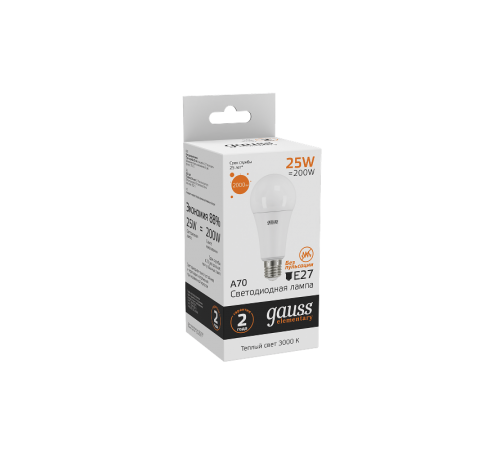 Лампа светодиодная LED 25Вт E27 220В 2700К А67 Elementary  73215  Gauss