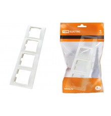 Рамка 4-х постовая горизонтальная белая "Таймыр"   SQ1814-0030  TDM