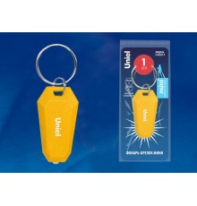 Фонарь-брелок Стандарт S-KL021-T YELLOW   1LED. 2*CR1220 н/к. Пластик. Желтый  UL-00004096  Uniel