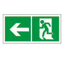 Знак безопасности BL-3015A.E32"Напр. к эвакуационному выходу налево"  a18175  Белый свет