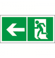 Знак безопасности BL-2915B.E32"Напр. к эвакуационному выходу налево"  a18166  Белый свет