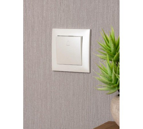 Валенсия лицевая панель кнопки звонка 10А жемчуг EKF PROxima   ESV10-L-026-50   EKF