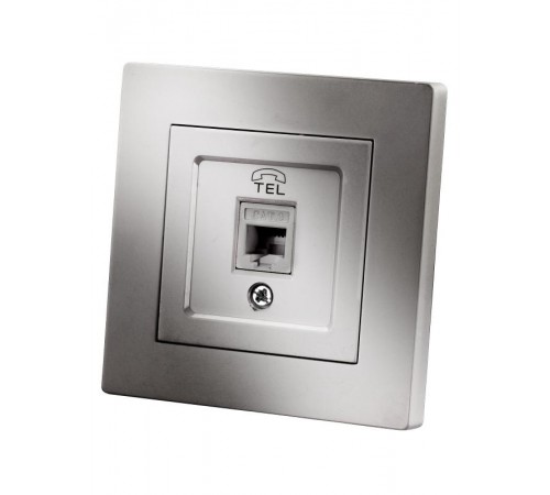 Розетка телефонная RJ11 серебр. металлик "Сенеж"   SQ1816-0242  TDM